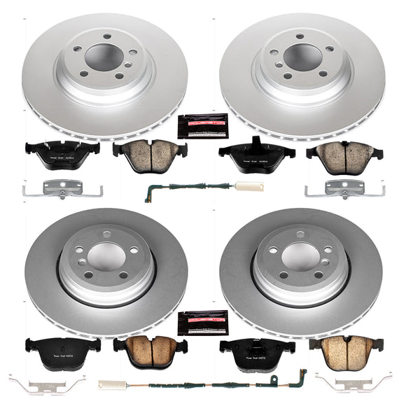 PowerStop Genuine Geomet Coated Rotor and Carbon-Fiber Ceramic Brake Pad Kit