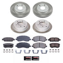 PowerStop Semi-Coated Rotor and Low-Dust Ceramic Brake Pad Kit