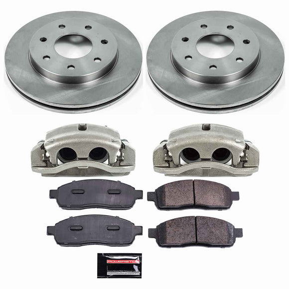 PowerStop OE Stock Replacement Low-Dust Ceramic Brake Pad, Rotor and Caliper Kit