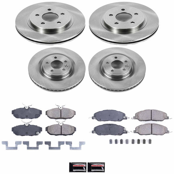 PowerStop OE Stock Replacement Low-Dust Ceramic Brake Pad and Rotor Kit