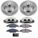 PowerStop OE Stock Replacement Low-Dust Ceramic Brake Pad, Rotor and Caliper Kit