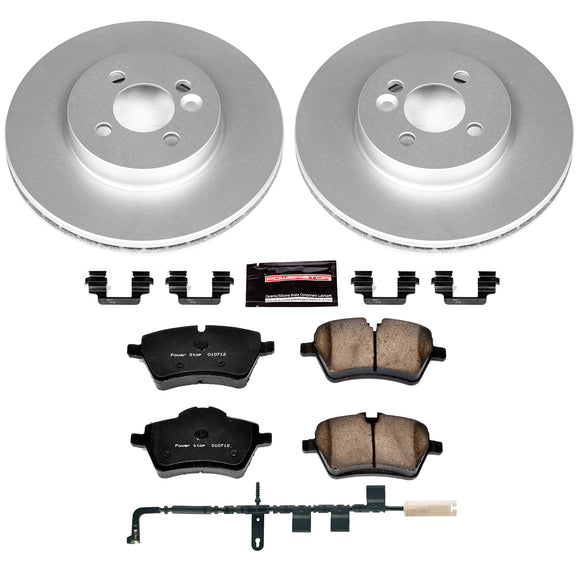 PowerStop Genuine Geomet Coated Rotor and Carbon-Fiber Ceramic Brake Pad Kit