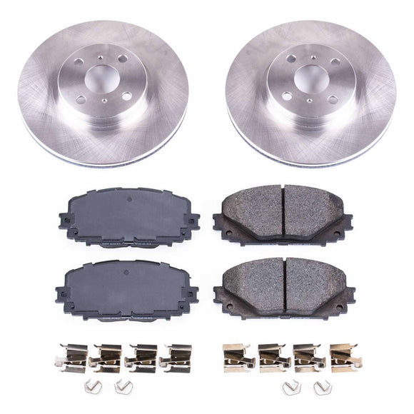 PowerStop OE Stock Replacement Low-Dust Ceramic Brake Pad and Rotor Kit