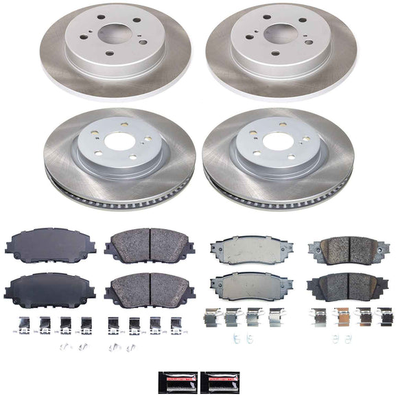 Semi-Coated Rotor and Low-Dust Ceramic Brake Pad Kit