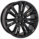 22" Replica CV43 fits Chevrolet Silverado 22x9 Black