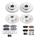 PowerStop Genuine Geomet Coated Rotor and Low-Dust Ceramic Brake Pad Kit
