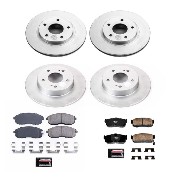 PowerStop Genuine Geomet Coated Rotor and Low-Dust Ceramic Brake Pad Kit