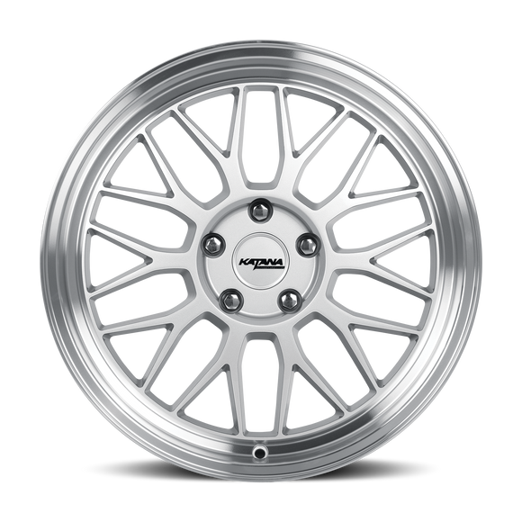 Katana KR06 Glossy Silver Machine Lip 5x114.3 ET40 CB73.1 Wheel Rim
