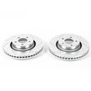 PowerStop Evolution Drilled Slotted Rotors Pair Front For Ford Mustang
