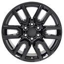 20" Replica Wheel CV36 Fits GMC Sierra Rim 20x9 Gloss Black Wheel