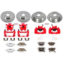 PowerStop Z26 Street Performance Ceramic Brake Pad, Drilled Slotted Rotor, and C