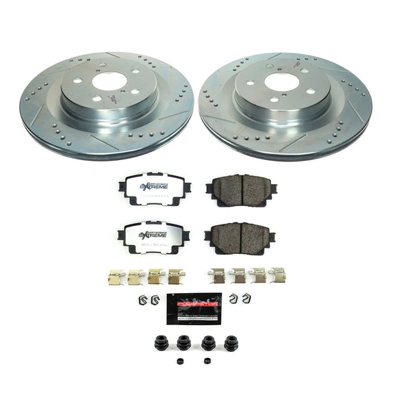 PowerStop Z36 Carbon-Fiber Ceramic Brake Pad with Drilled and Slotted Rotor Kit