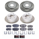 PowerStop Semi-Coated Rotor and Low-Dust Ceramic Brake Pad Kit