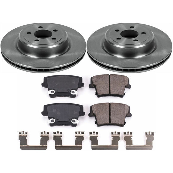 PowerStop OE Stock Replacement Low-Dust Ceramic Brake Pad and Rotor Kit