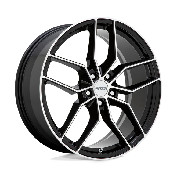 19X8 Petrol P5C Gloss Black W/ Machined Face 5X112 ET40 wheel/rim