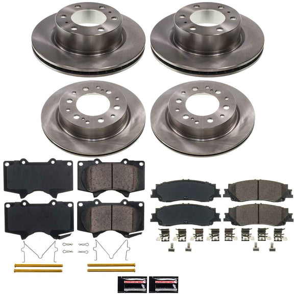 OE Stock Replacement Low-Dust Ceramic Brake Pad and Rotor Kit