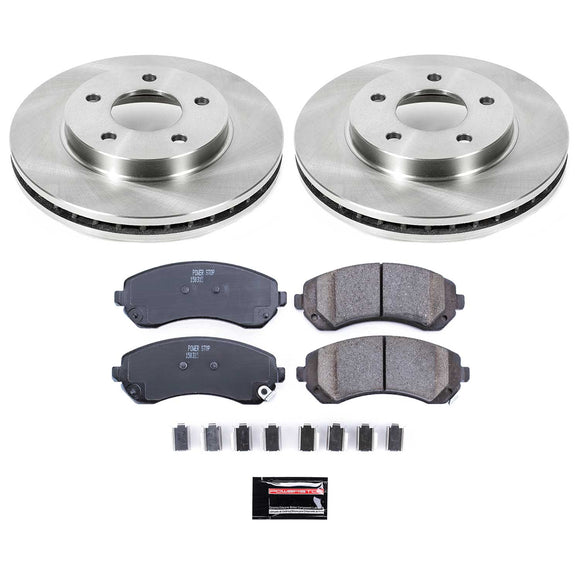 PowerStop OE Stock Replacement Low-Dust Ceramic Brake Pad and Rotor Kit