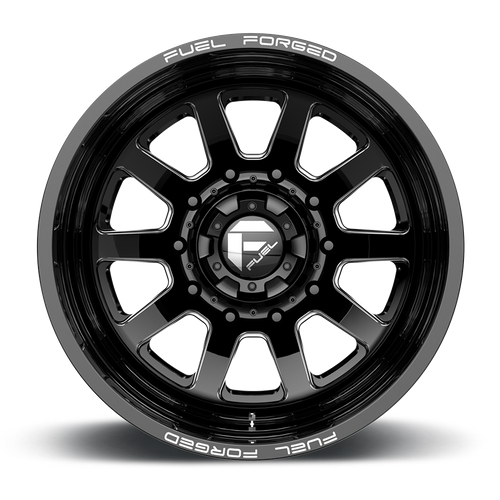 22x8.25 Fuel Off-Road DE09 FF09D Matte Black Milled 10x225 ET-202 CB170.1 Wheel