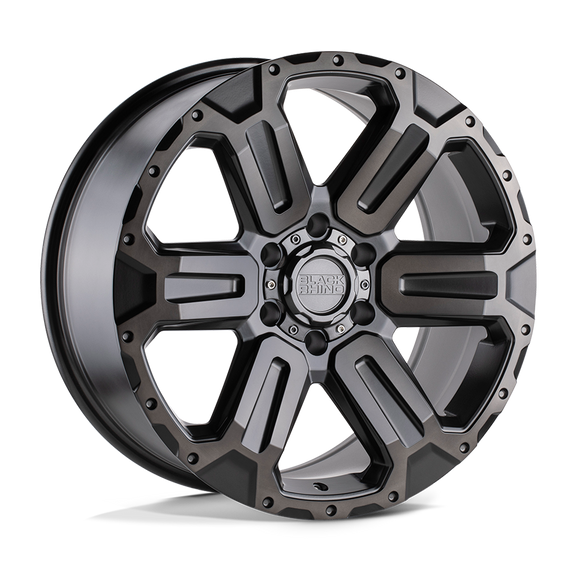 17x8.5 Black Rhino Wanaka Matte Gunmetal Brushed Face 6x139.7 ET12 Wheel