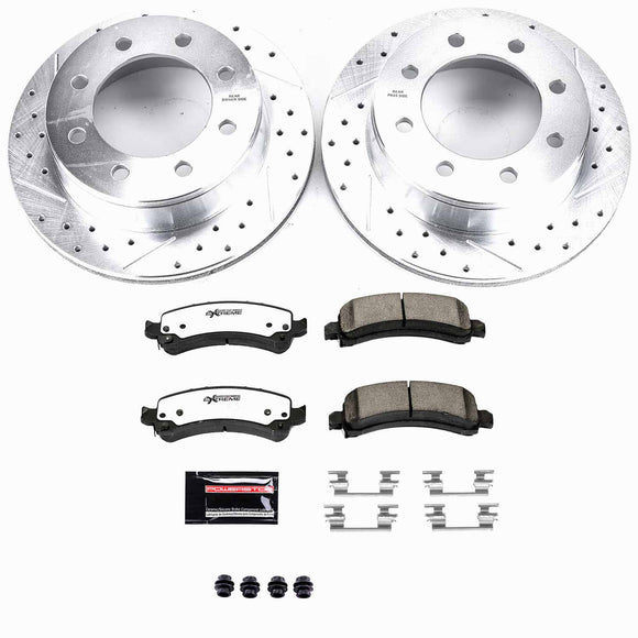 PowerStop Z36 Carbon-Fiber Ceramic Brake Pad with Drilled and Slotted Rotor Kit