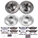 PowerStop Z36 Carbon-Fiber Ceramic Brake Pad with Drilled and Slotted Rotor Kit