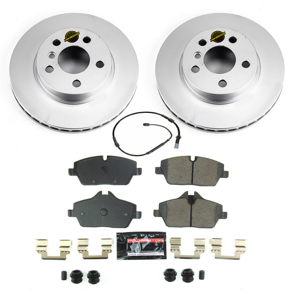 PowerStop Genuine Geomet Coated Rotor and Carbon-Fiber Ceramic Brake Pad Kit