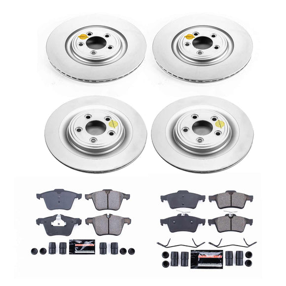 PowerStop Genuine Geomet Coated Rotor and Carbon-Fiber Ceramic Brake Pad Kit