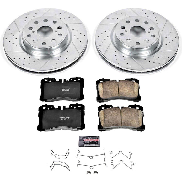 PowerStop Z23 Daily Driver Carbon-Fiber Ceramic Brake Pad and Drilled & Slotted