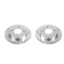 PowerStop Evolution Drilled Slotted Rotors Pair Rear For Kia Spectra