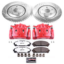 PowerStop Z36 Truck and SUV Ceramic Brake Pad, Drilled & Slotted Rotor, and Cali