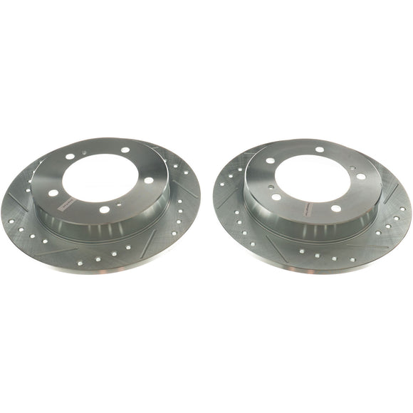 PowerStop Evolution Drilled Slotted Rotors Pair Front For Geo Tracker