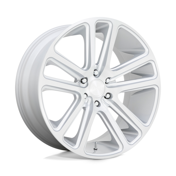 22X9.5 DUB S257 FLEX Gloss Silver Brushed Face 5X115 ET0 wheel/rim