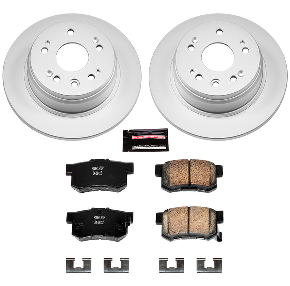 PowerStop Genuine Geomet Coated Rotor and Low-Dust Ceramic Brake Pad Kit