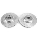 PowerStop Evolution Drilled Slotted Rotors Pair Front For Mercedes-Benz C400