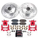 PowerStop Z23 Daily Driver Carbon-Fiber Ceramic Pads Drilled & Slotted Rotor & C