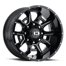 20x10 Vision 415 Bomb Gloss Black Milled Spoke Wheel 8x170 ET-25 CB125.2-1