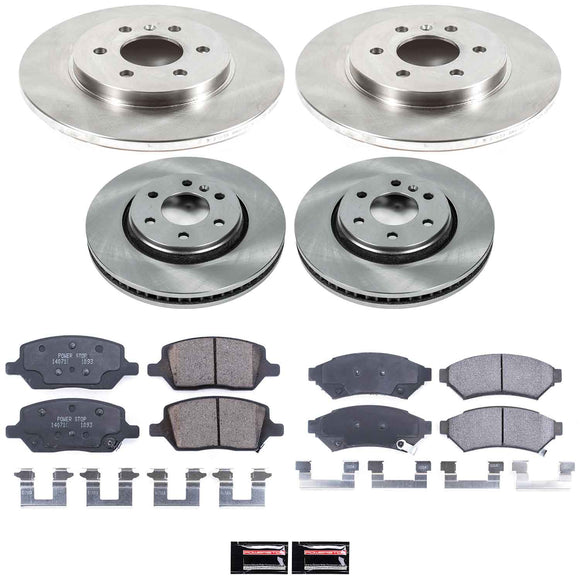 PowerStop OE Stock Replacement Low-Dust Ceramic Brake Pad and Rotor Kit