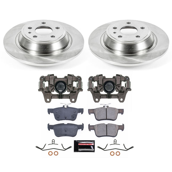 PowerStop OE Stock Replacement Low-Dust Ceramic Brake Pad, Rotor and Caliper Kit