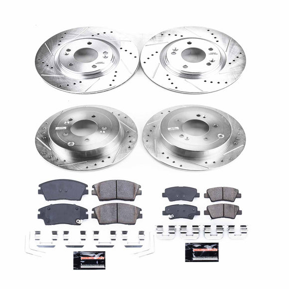 PowerStop Z23 Daily Driver Carbon-Fiber Ceramic Brake Pad and Drilled & Slotted