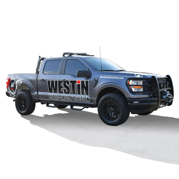 Westin Outlaw Drop Nerf Step Bars Powder Coated Textured Black Steel 20-13945