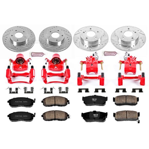 PowerStop Z23 Daily Driver Carbon-Fiber Ceramic Pads Drilled & Slotted Rotor & C