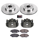 PowerStop OE Stock Replacement Low-Dust Ceramic Brake Pad, Rotor and Caliper Kit