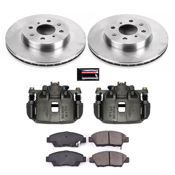 PowerStop OE Stock Replacement Low-Dust Ceramic Brake Pad, Rotor and Caliper Kit