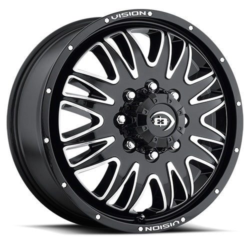 20x8.25 Vision 401 Rival Gloss Black Machined Face 8x165.1 ET-211 CB116.8
