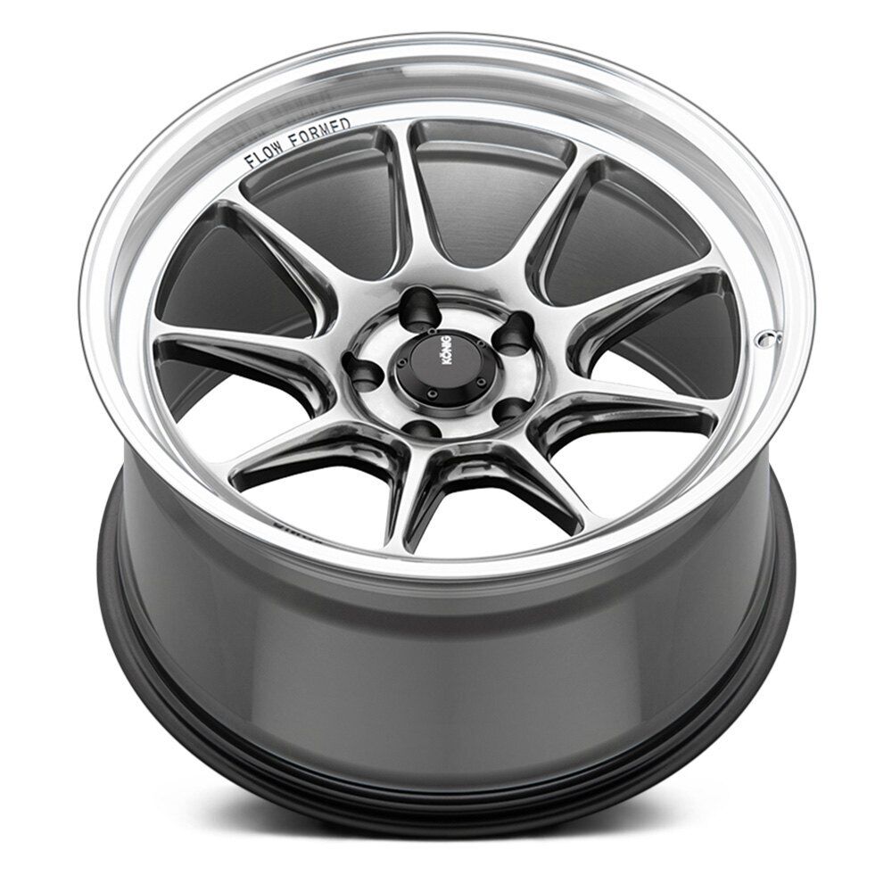 15x9 Konig Countergram Hyper Chrome/Machined Lip 4x100 ET35 Wheel Rim