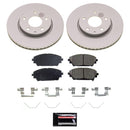 PowerStop Genuine Geomet Coated Rotor and Low-Dust Ceramic Brake Pad Kit