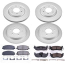 PowerStop Genuine Geomet Coated Rotor and Low-Dust Ceramic Brake Pad Kit