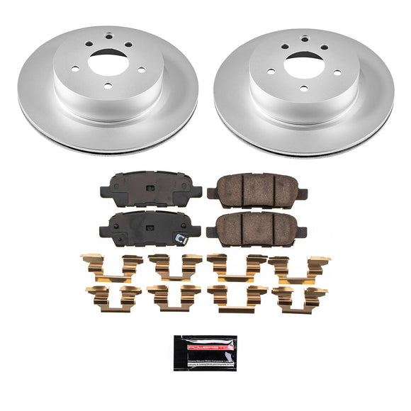 PowerStop Genuine Geomet Coated Rotor and Low-Dust Ceramic Brake Pad Kit
