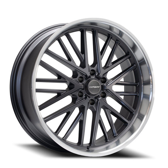 24x10 Corsart Kingpin 6 Matte Gunmetal Diamond Cut Lip 6x139.7 ET25 Wheel