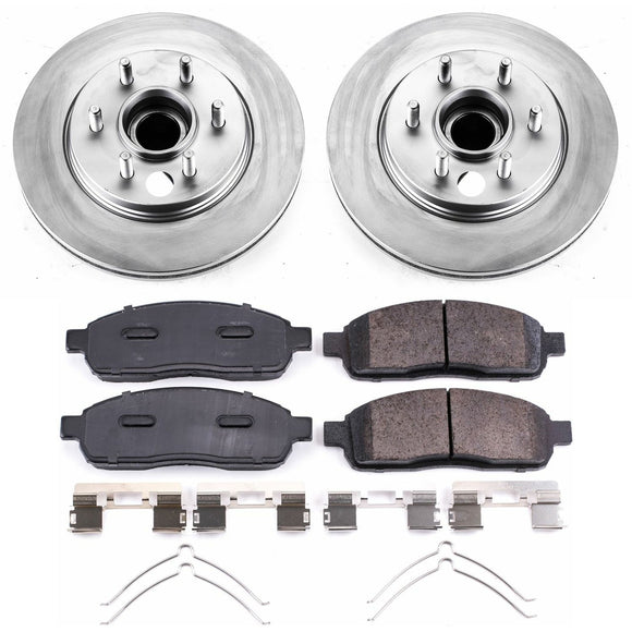 PowerStop Genuine Geomet Coated Rotor and Low-Dust Ceramic Brake Pad Kit